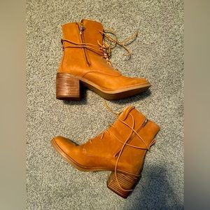 UGG - lace up boots with heel. Size 12